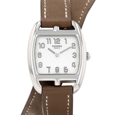 Hermès Cape Cod Tonneau  in stainless steel Ref: Hermès - CT1.210  Circa 2010