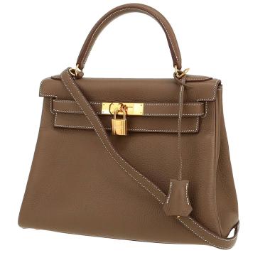 Hermès  Kelly 28 cm handbag  in etoupe leather taurillon clémence