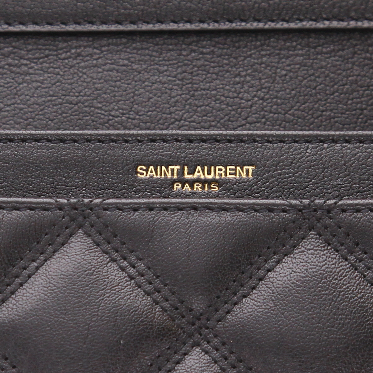Saint Laurent  Becky handbag  in black quilted leather - Detail D2