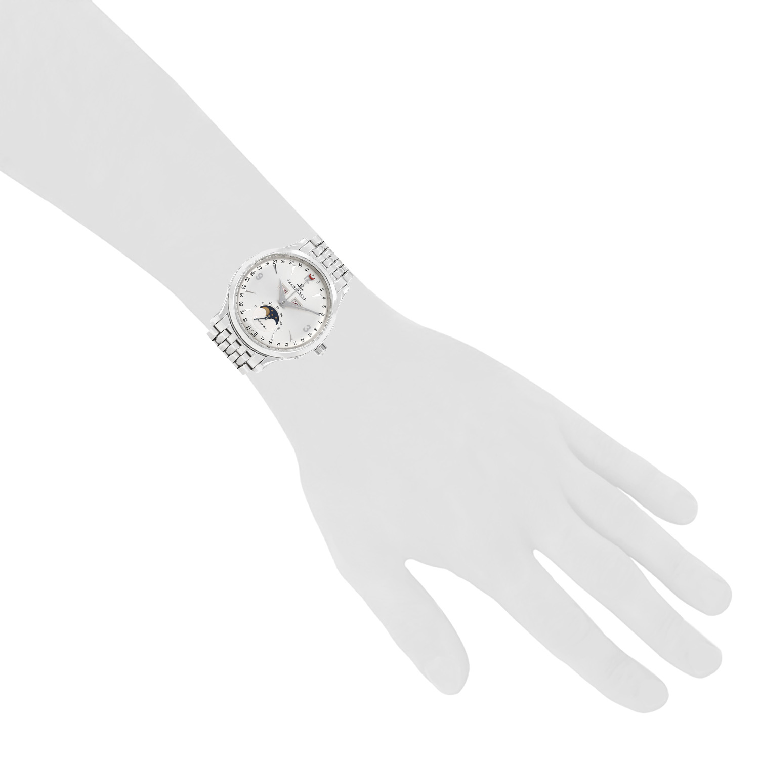 Montre Jaeger-LeCoultre Master Control Calendar en acier Ref: Jaeger Lecoultre - 140.8.98.S  Vers 2000 - Detail D1