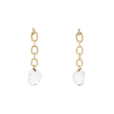 Paire de pendants d'oreilles H. Stern Temptation Rock en or jaune, cristal de roche et diamants
