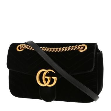 Sac à main Gucci  GG Marmont en velours noir