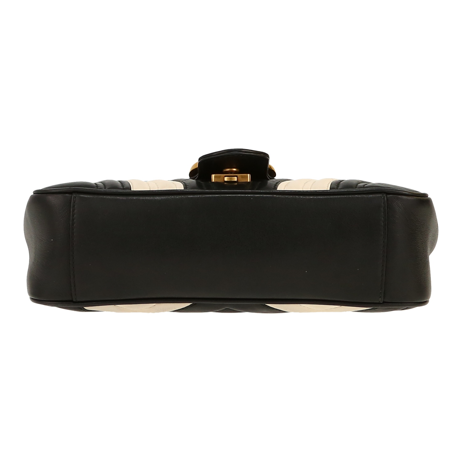 Gucci  GG Marmont handbag  in black and white quilted leather - Detail D1