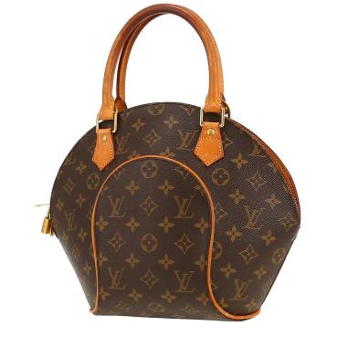 Bolso de mano Louis Vuitton  Ellipse en lona Monogram marrón y cuero natural