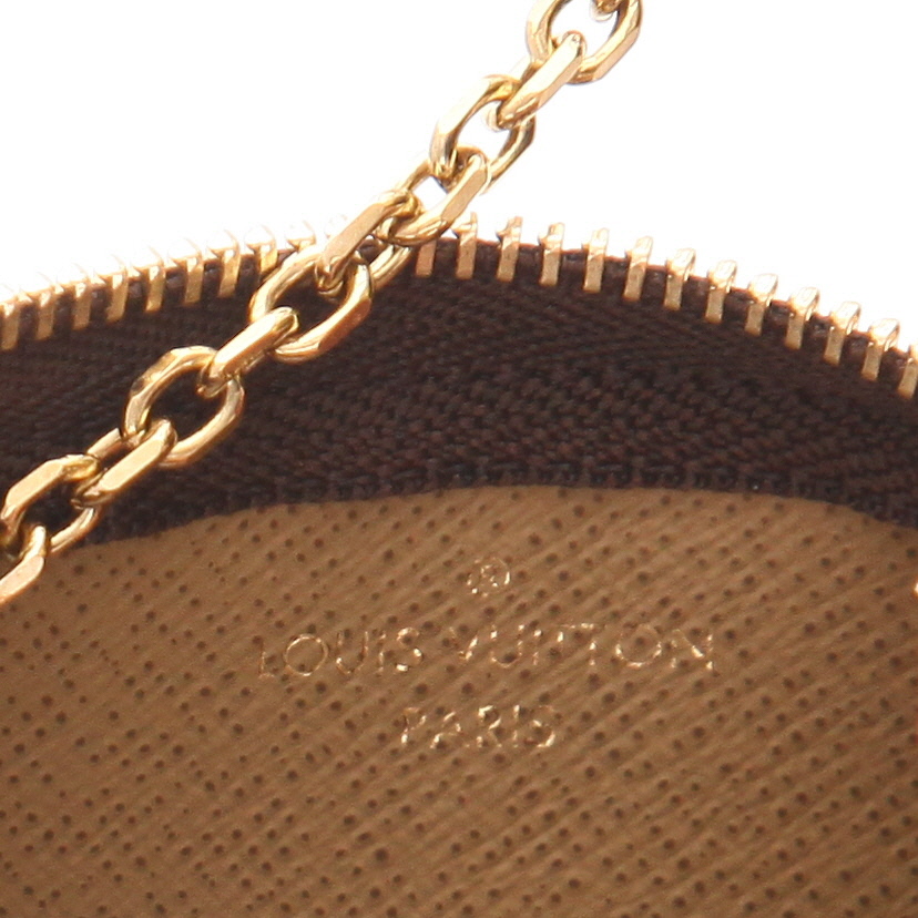Borsa a tracolla Louis Vuitton  Bucket mini  in tela monogram cerata marrone e pelle bianca - Detail D2