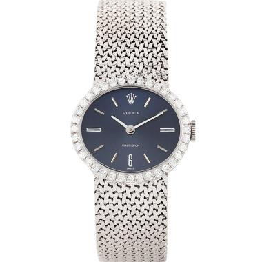 Reloj Rolex Precision de oro blanco Circa 1970