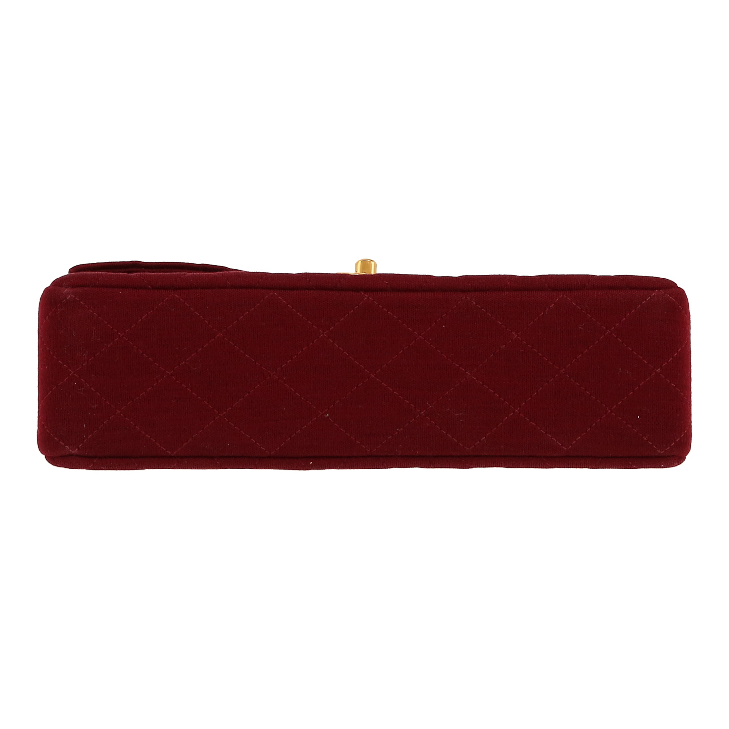 Chanel  Timeless Vintage handbag  in burgundy jersey - Detail D1