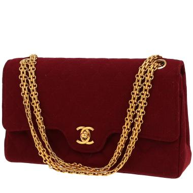 Borsa Chanel  Timeless Vintage in jersey bordeaux
