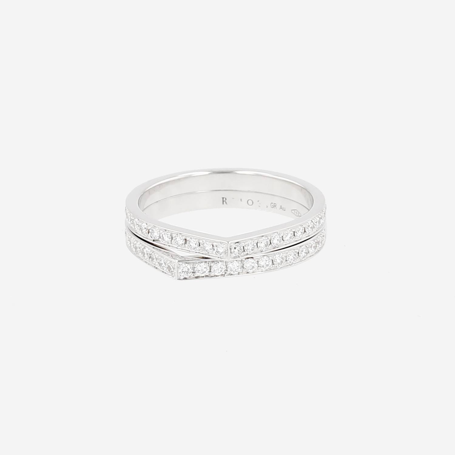 Repossi Antifer ring in white gold and diamonds