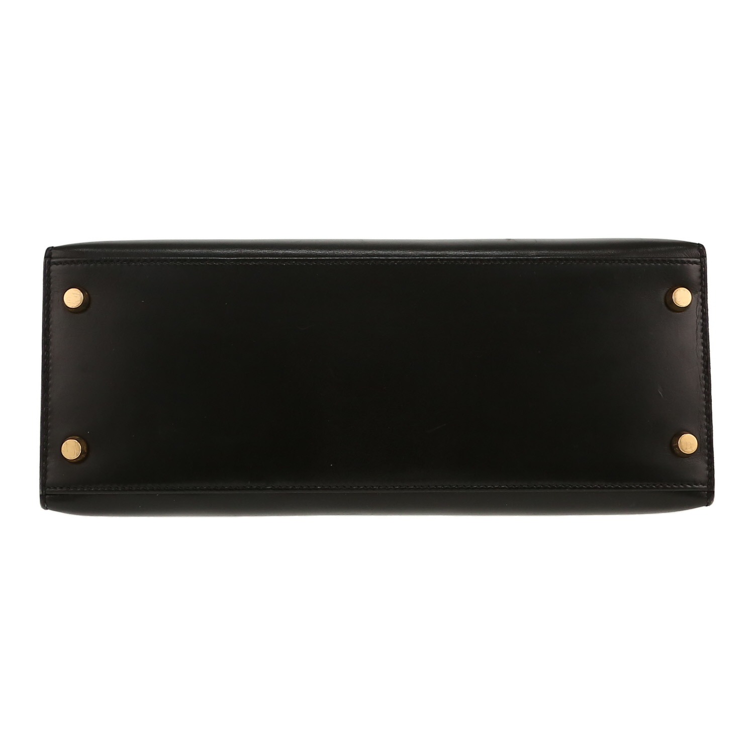 Hermès  Kelly 28 cm handbag  in black box leather - Detail D1