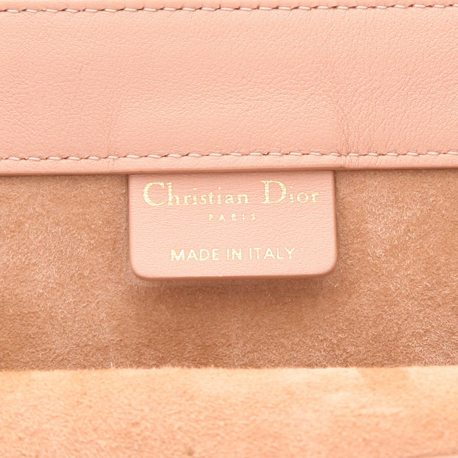 Dior  Book Tote medium model  shopping bag  in pink leather - Detail D2