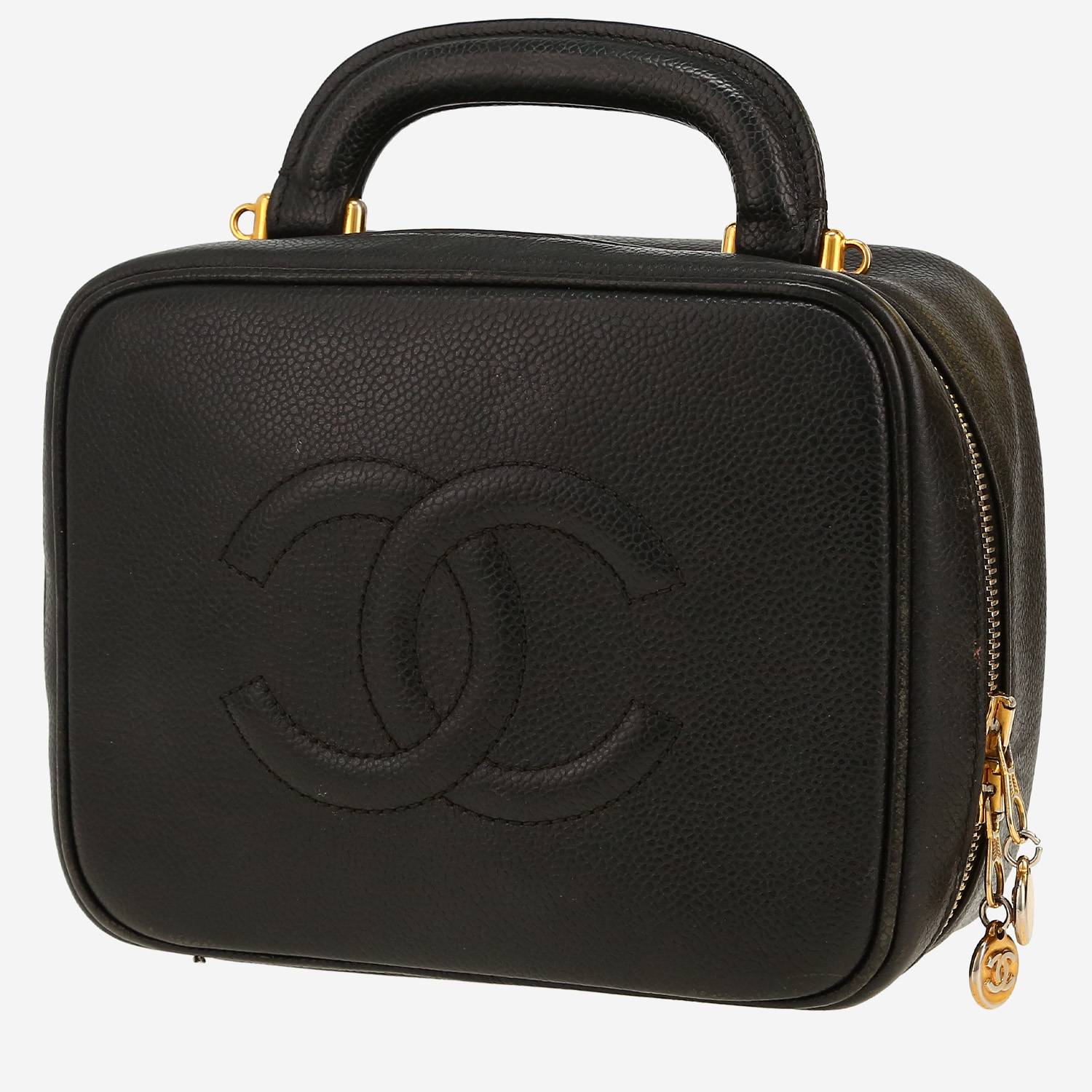 Chanel  Vanity vanity case  in black Ardenne leather