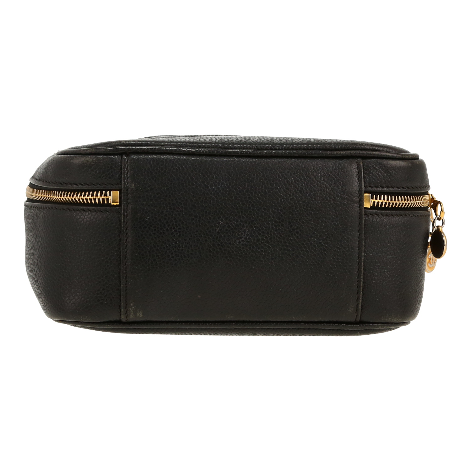 Chanel  Vanity vanity case  in black Ardenne leather - Detail D1
