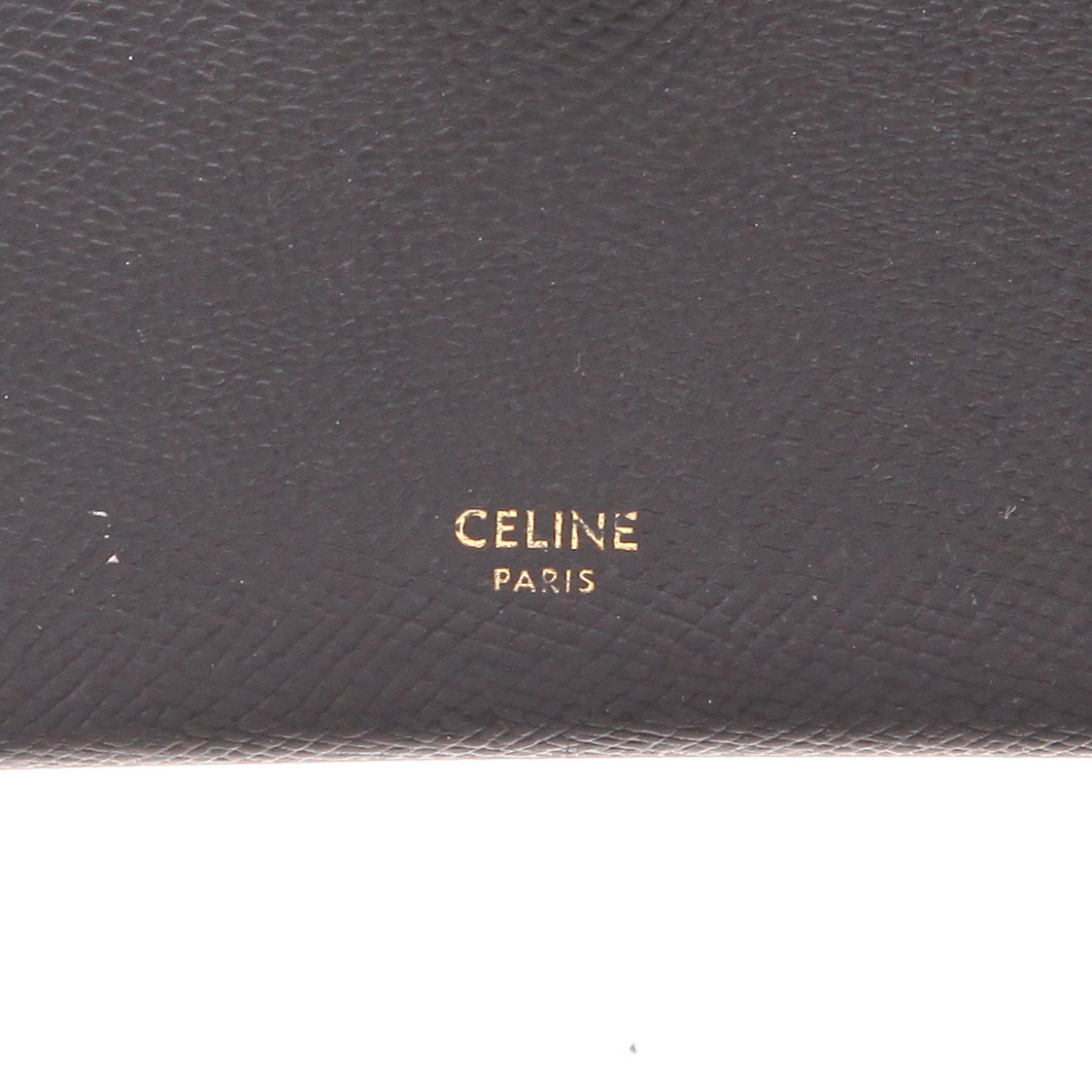 Celine   wallet  in black grained leather - Detail D2