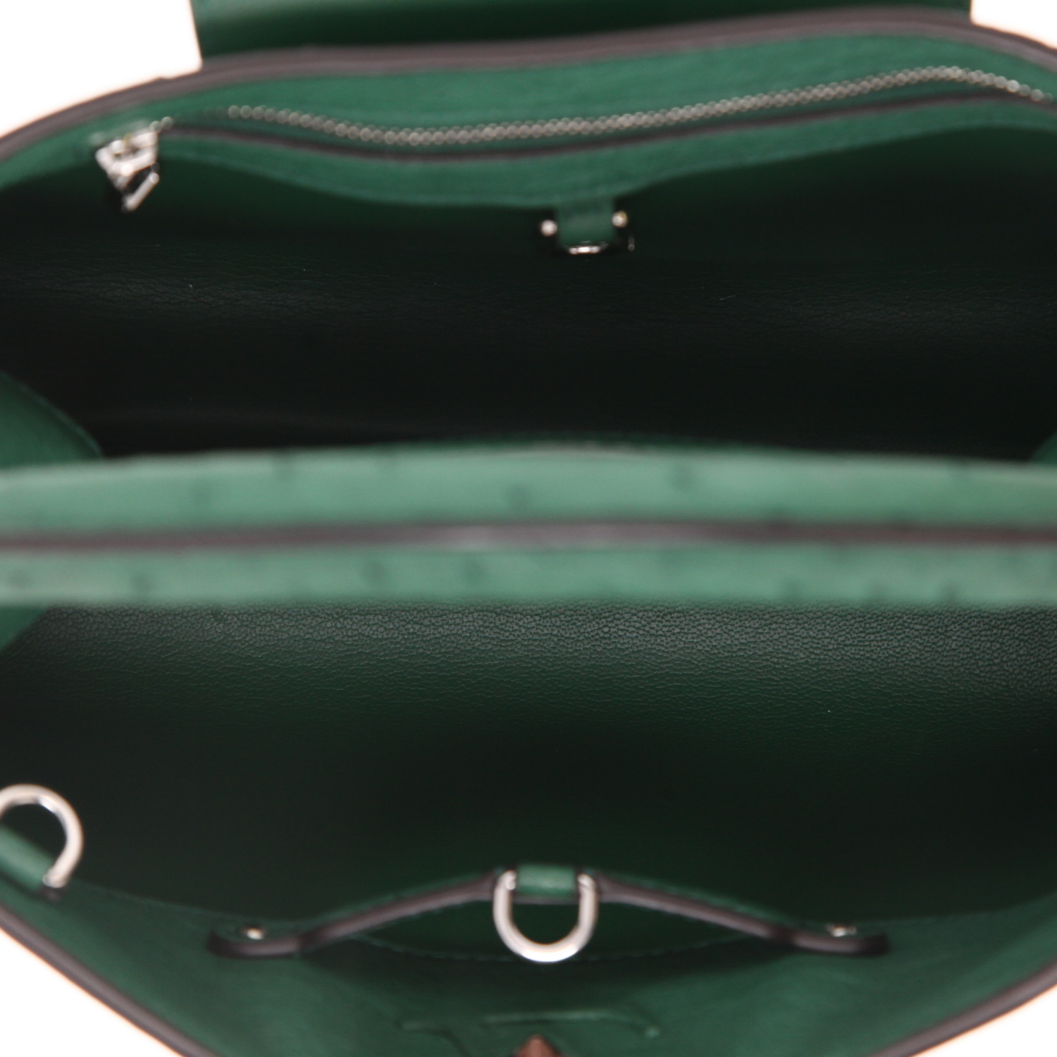 Borsa Louis Vuitton  Capucines BB in struzzo verde - Detail D3