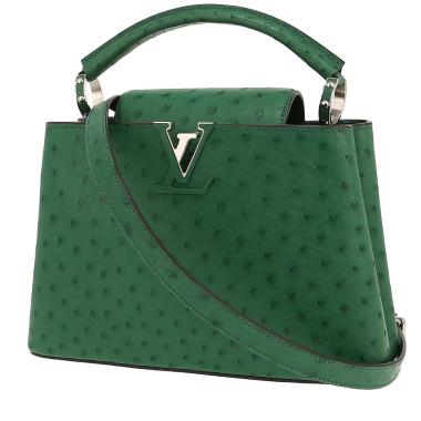 Borsa Louis Vuitton  Capucines BB in struzzo verde