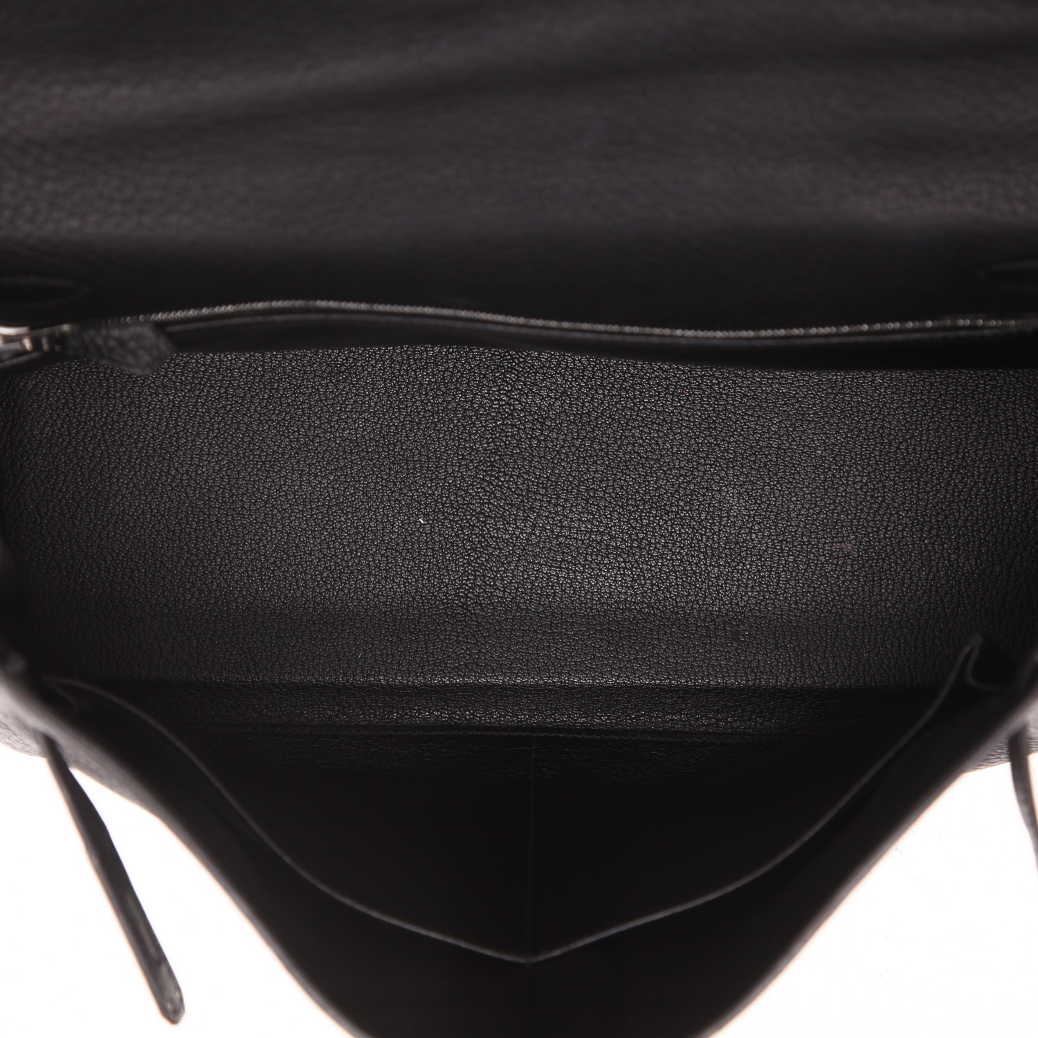 Borsa Hermès  Kelly 35 cm in pelle taurillon clemence nera - Detail D3