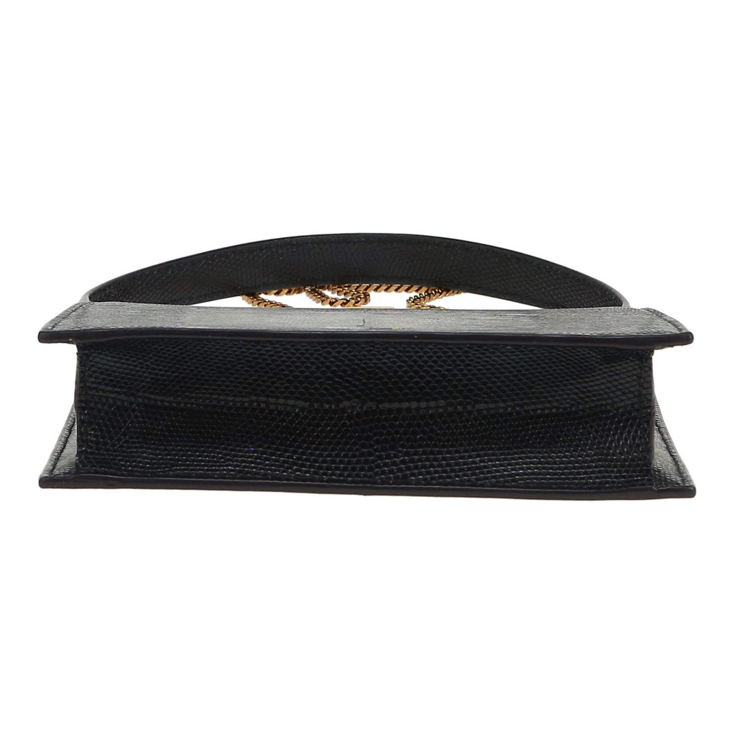 Saint Laurent  Antoinette shoulder bag  in navy blue leather - Detail D1