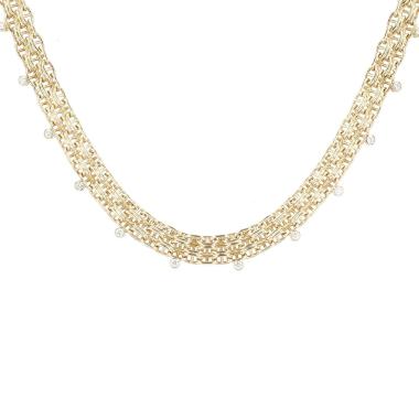 Collar Hermès Chaîne d'Ancre Calypso modelo mediano de oro amarillo y diamantes