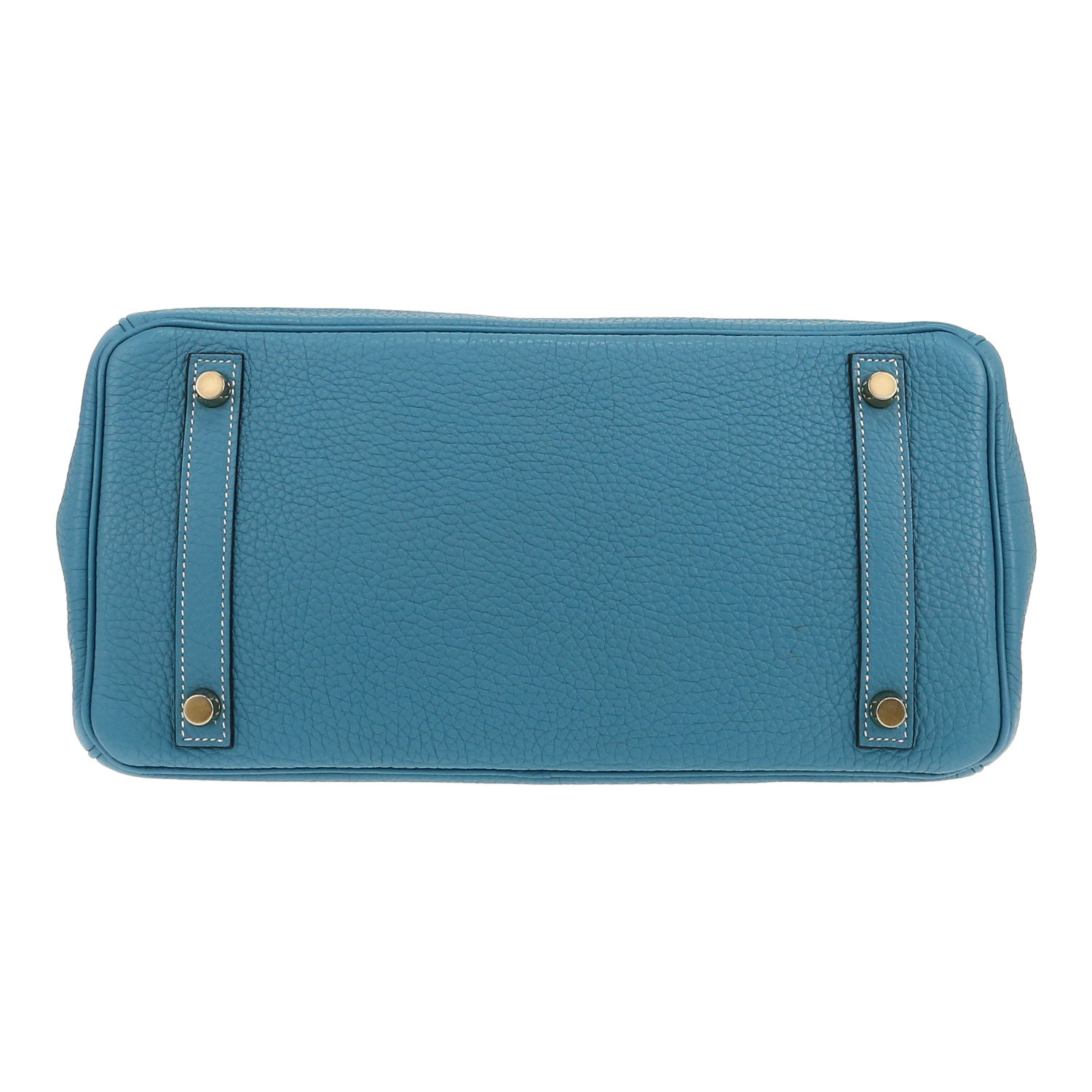 Borsa Hermès  Birkin 30 cm in pelle togo blu - Detail D1