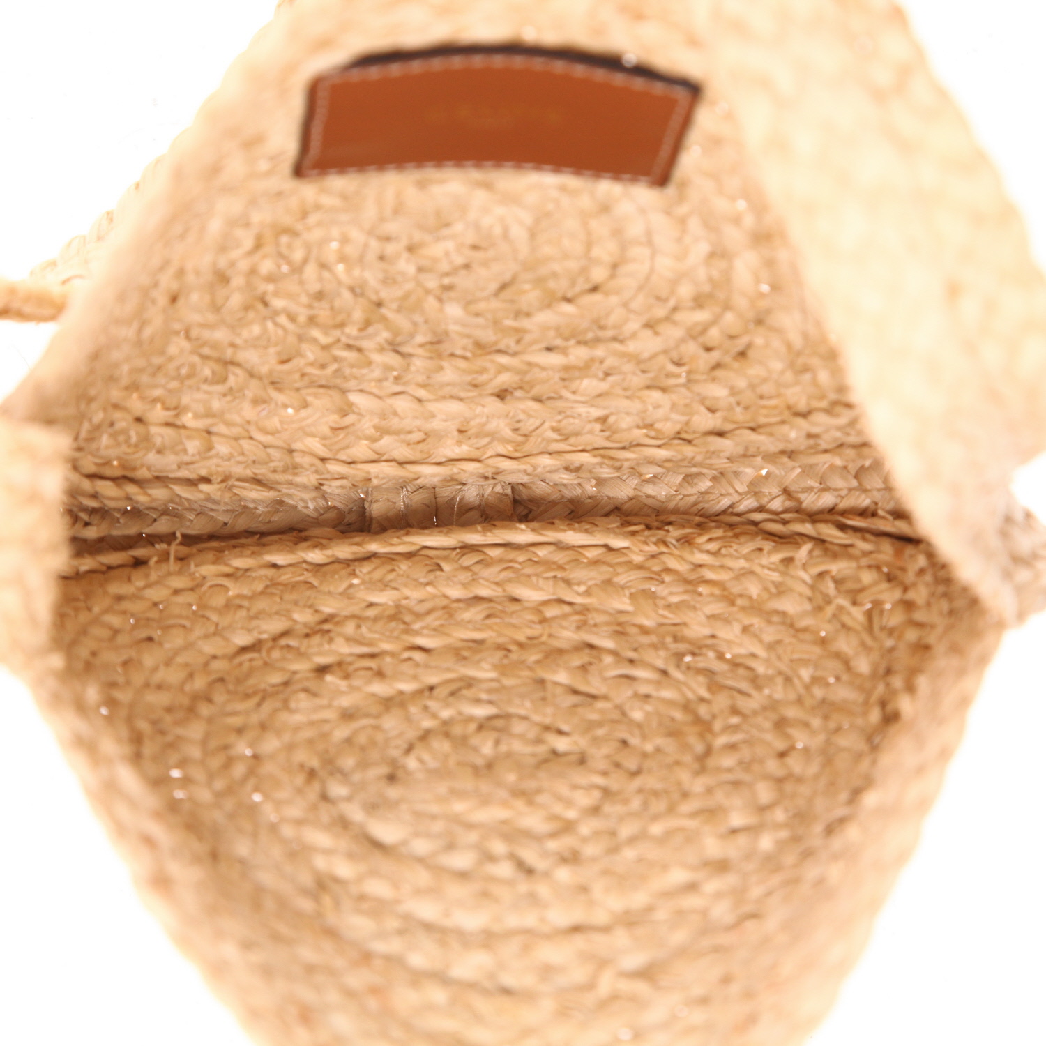 Borsa Celine Triomphe in vimini beige e pelle marrone - Detail D3
