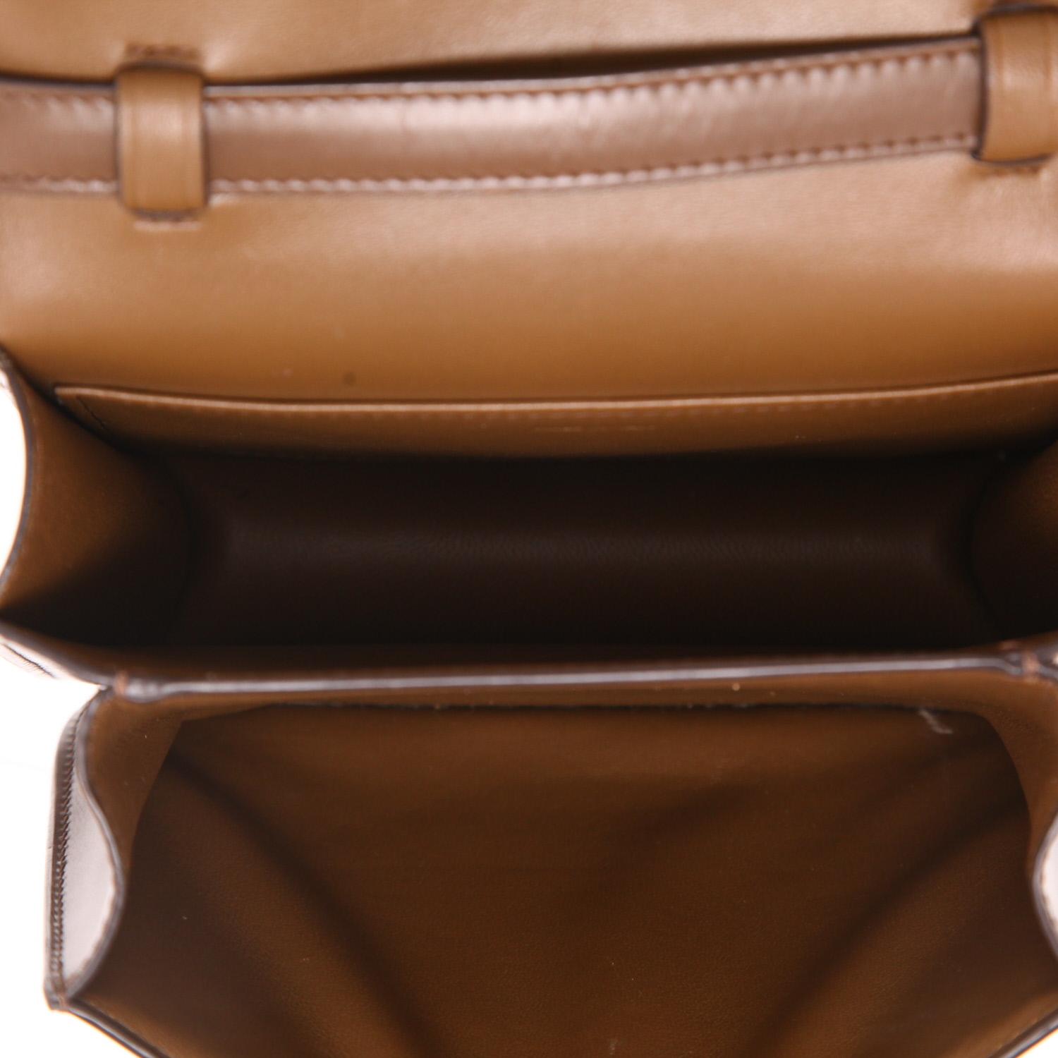 Bolso bandolera Celine  Classic Box Teen en cuero marrón - Detail D3