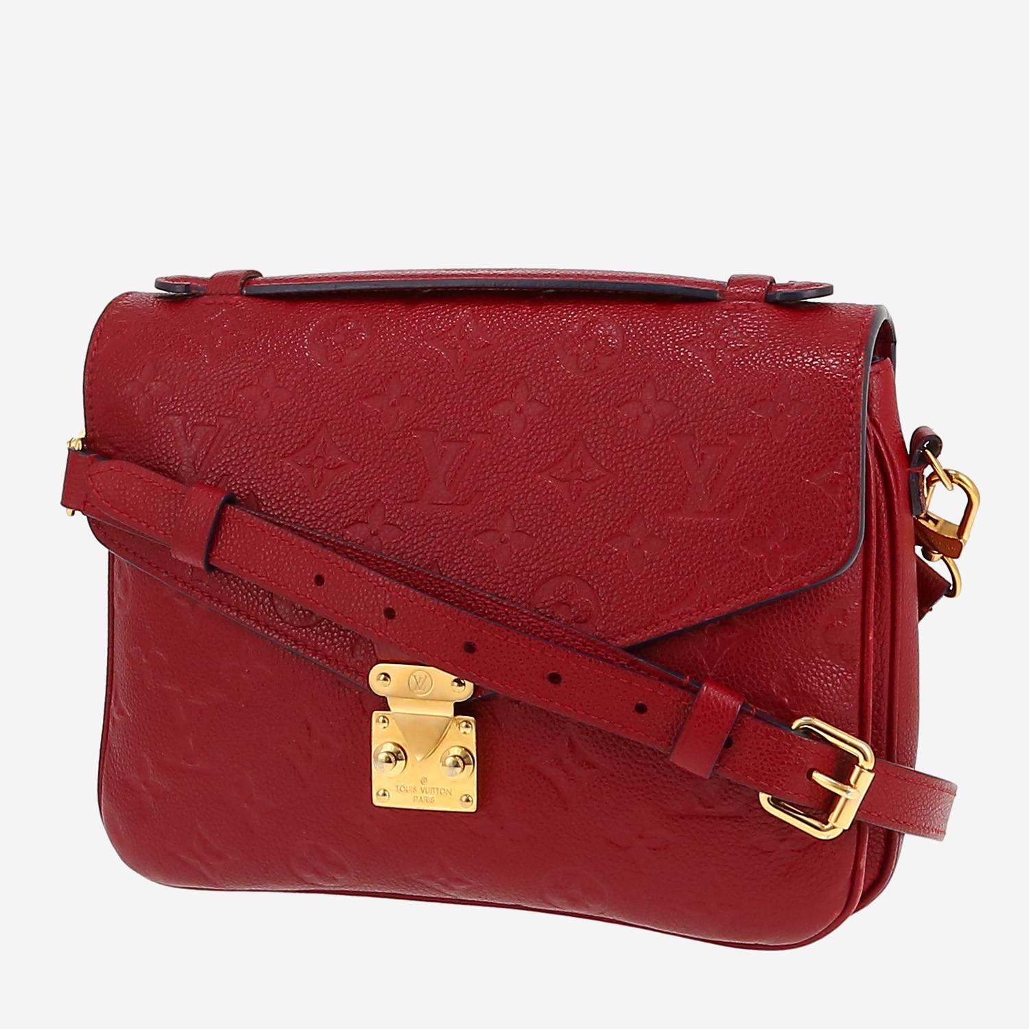 Bolso bandolera Louis Vuitton  Metis en cuero monogram huella color burdeos