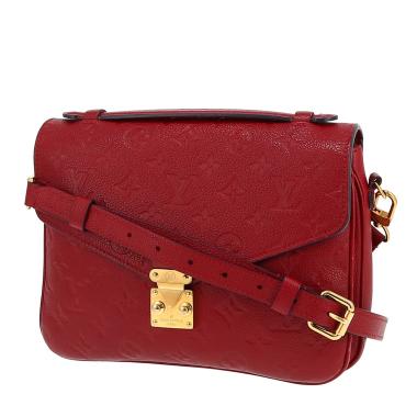 Bolso bandolera Louis Vuitton  Metis en cuero monogram huella color burdeos