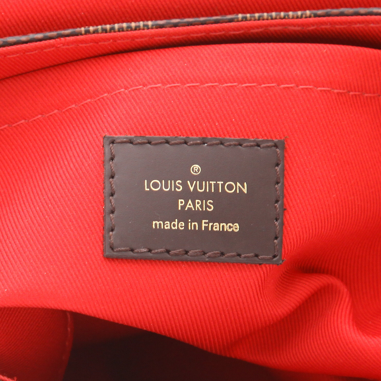 Louis Vuitton  Croisette shoulder bag  in ebene damier canvas  and brown leather - Detail D2