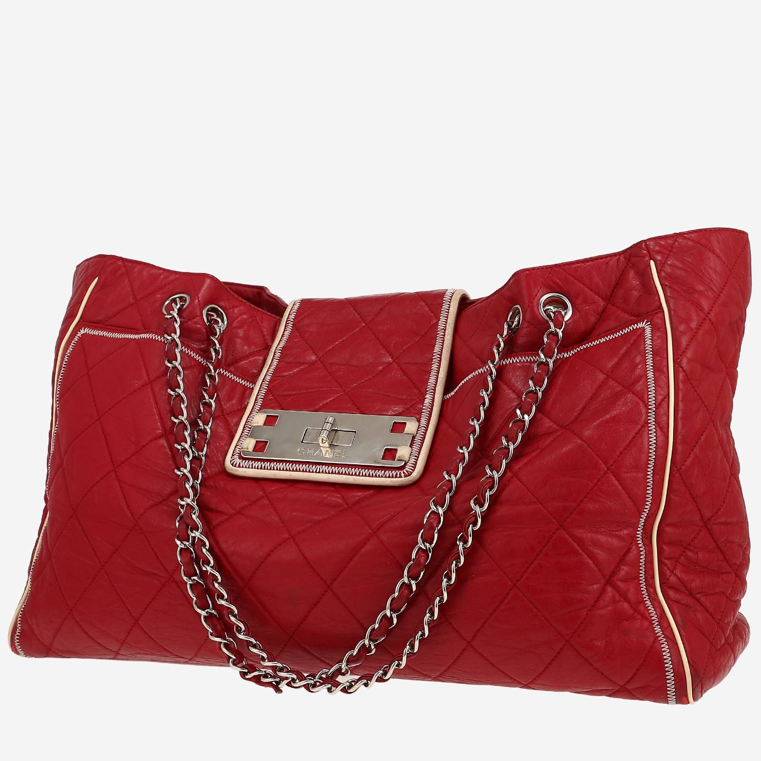 Chanel  Vintage handbag  in red quilted leather