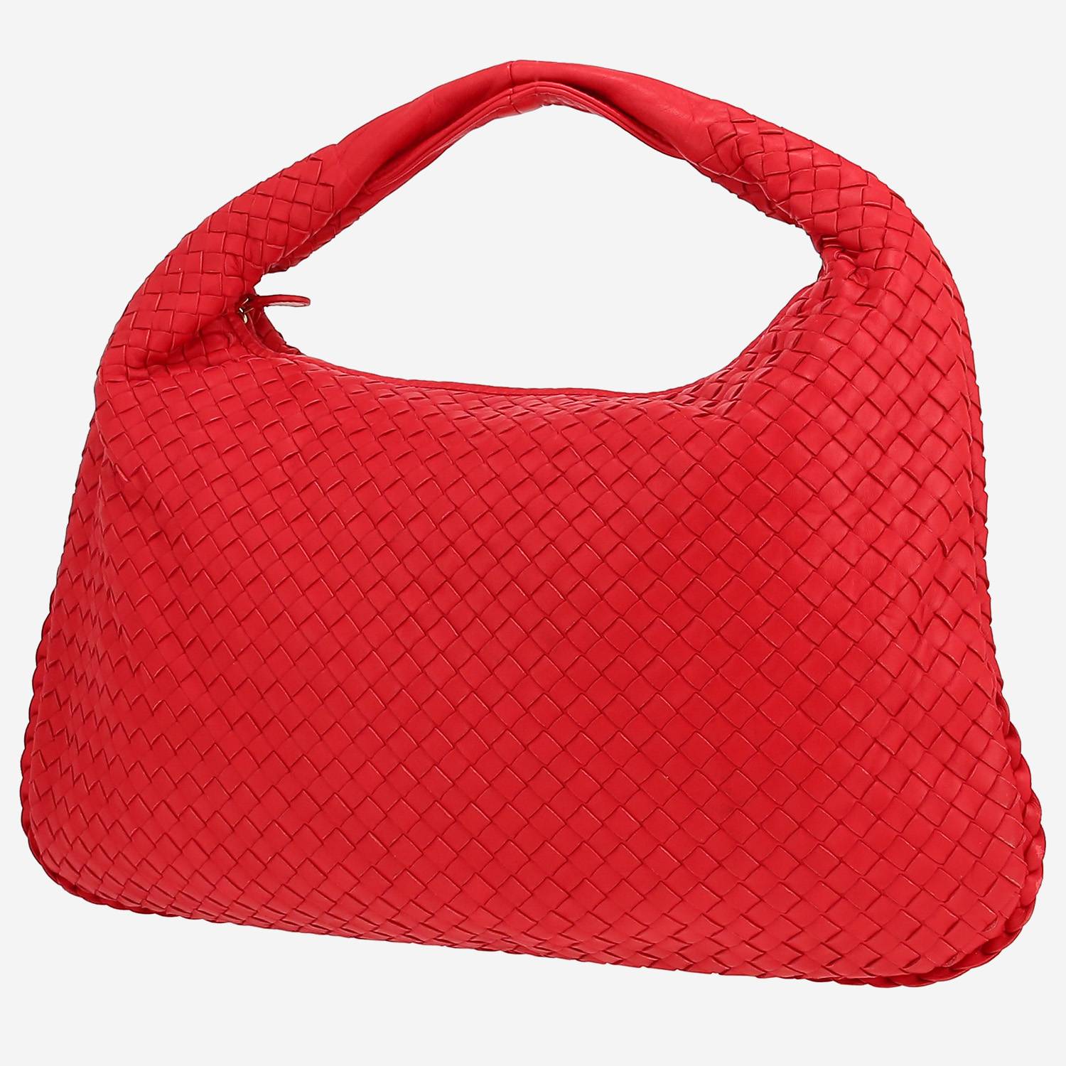Sac à main Bottega Veneta  Veneta en cuir intrecciato rouge