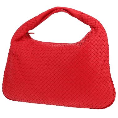 Sac à main Bottega Veneta  Veneta en cuir intrecciato rouge