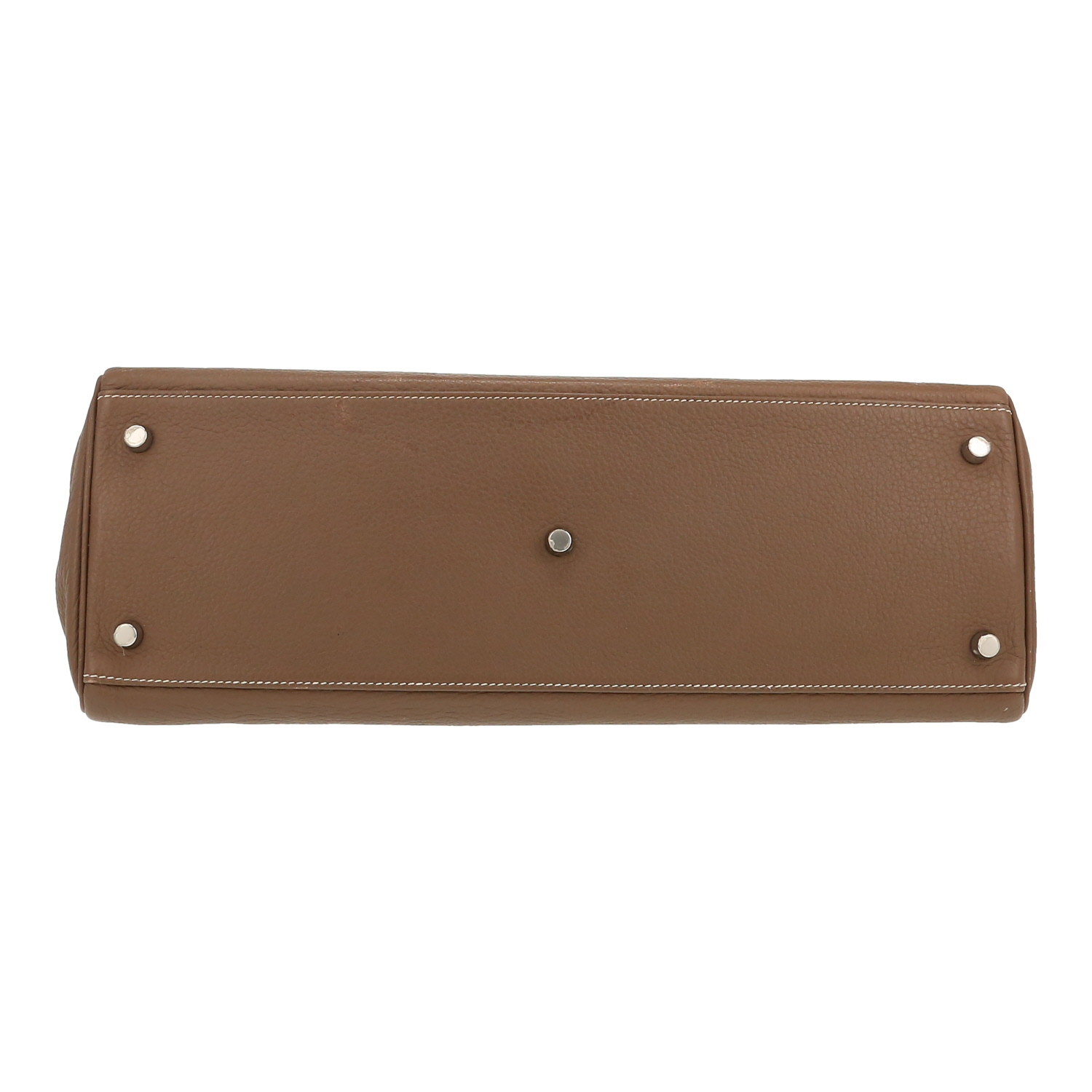 Hermès  Kelly Shoulder handbag  in etoupe togo leather - Detail D1