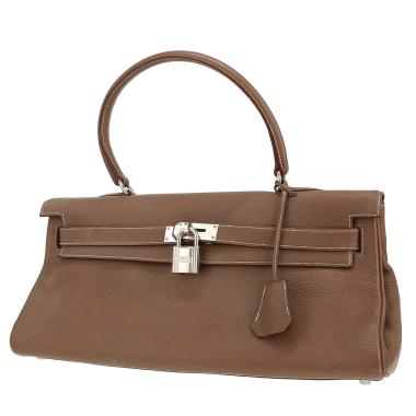 Sac à main Hermès  Kelly Shoulder en cuir togo étoupe