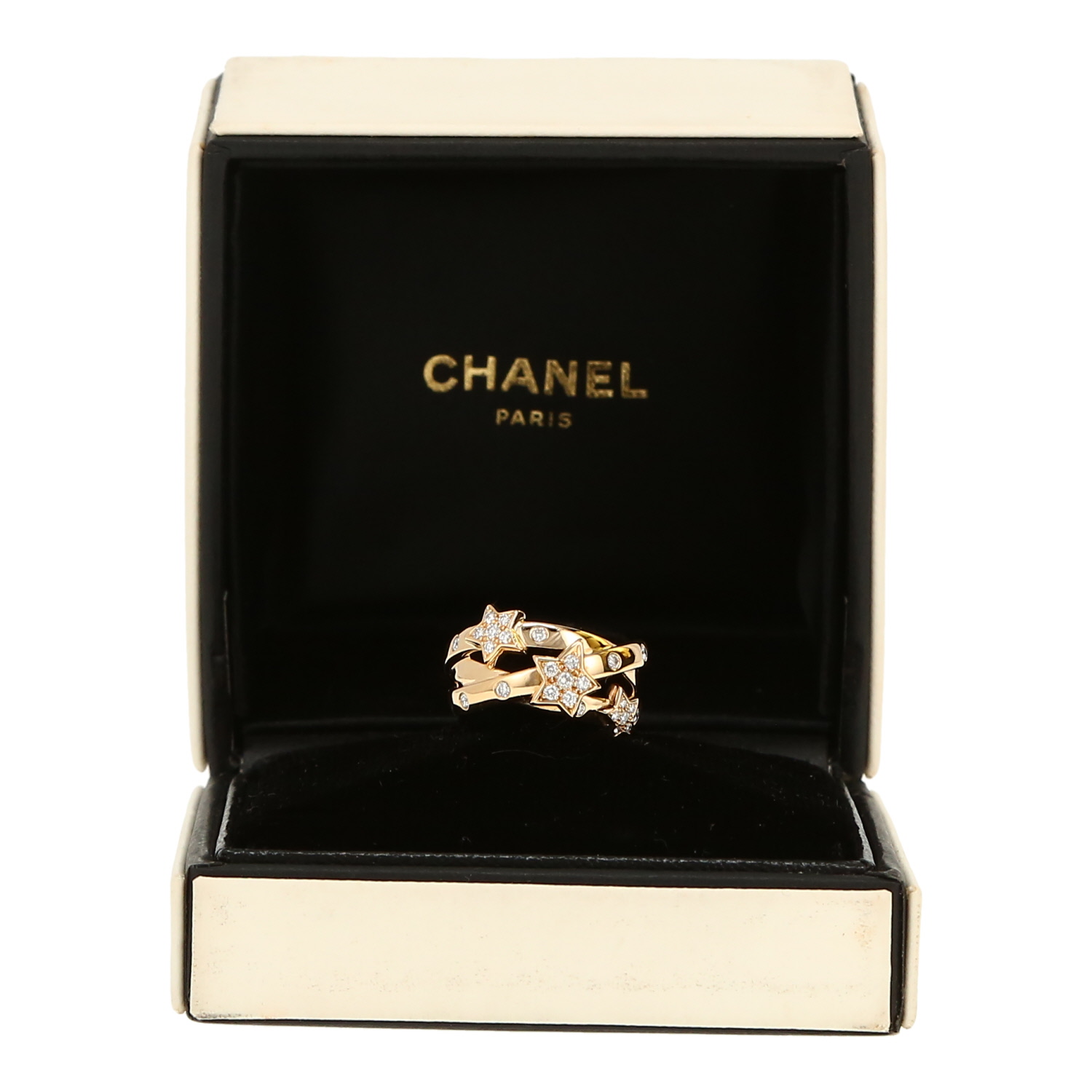 Bague Chanel Comète Géode en or jaune et diamants - Detail D2