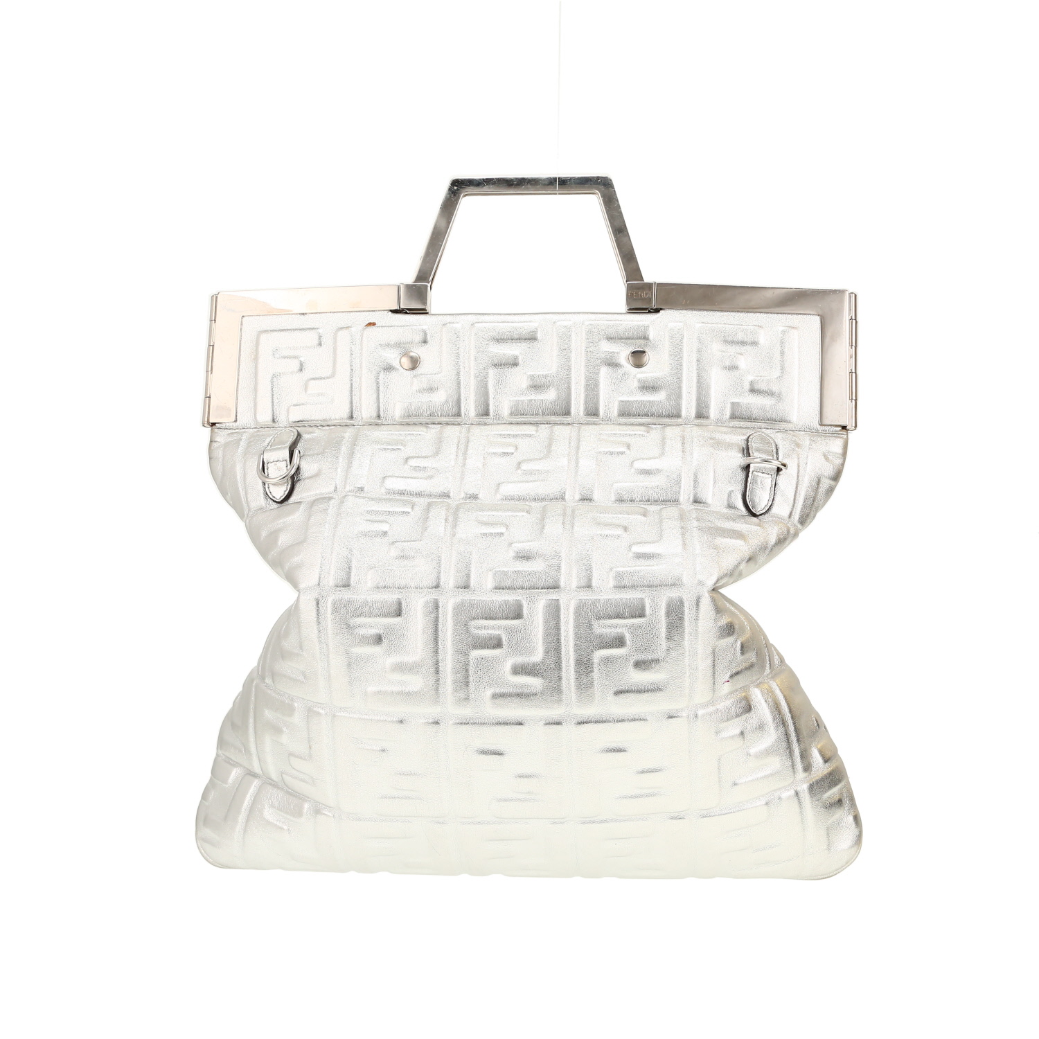 Fendi handbag in silver monogram leather - Detail D6