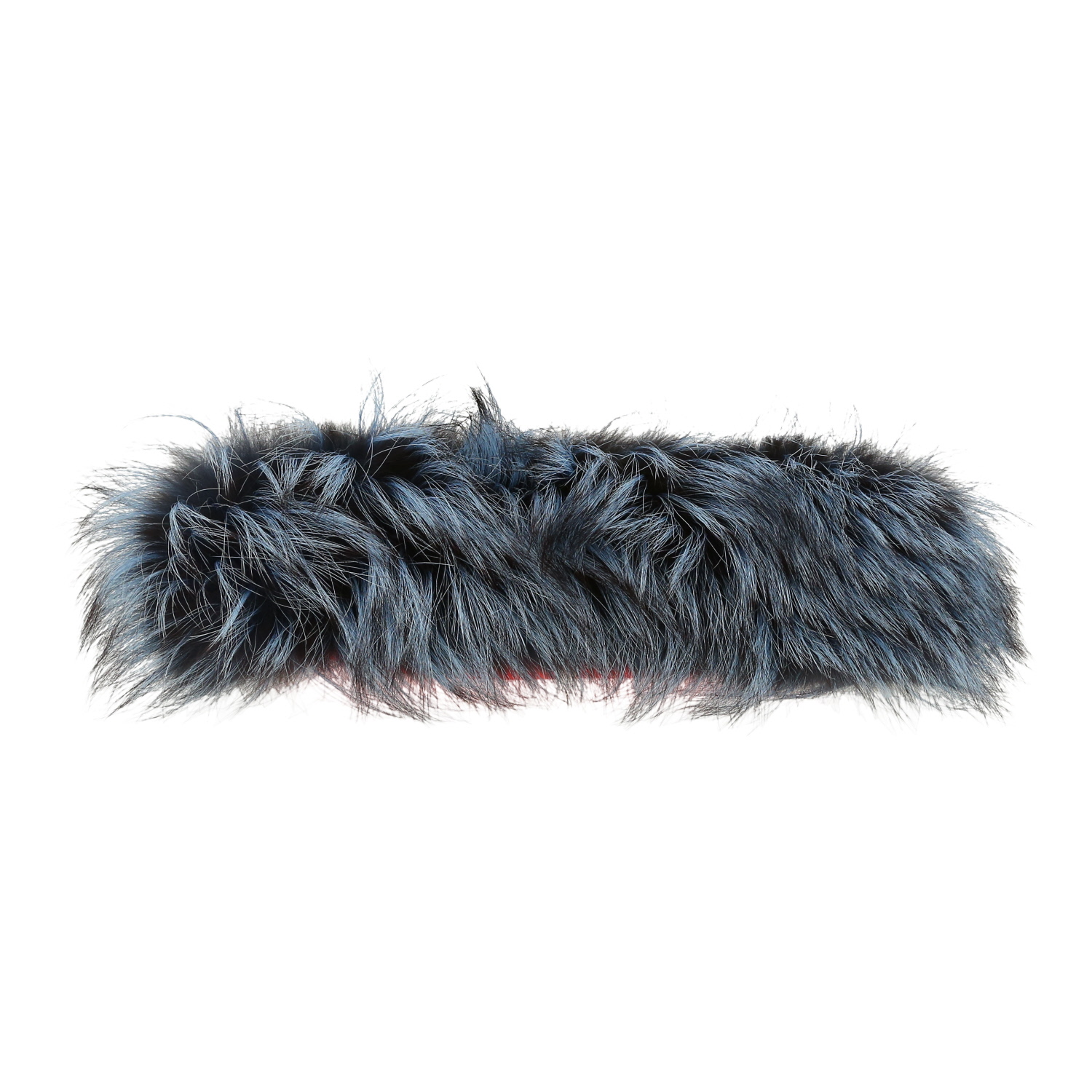 Fendi  Baguette handbag  in red, blue, white and black leather  and blue furr - Detail D1
