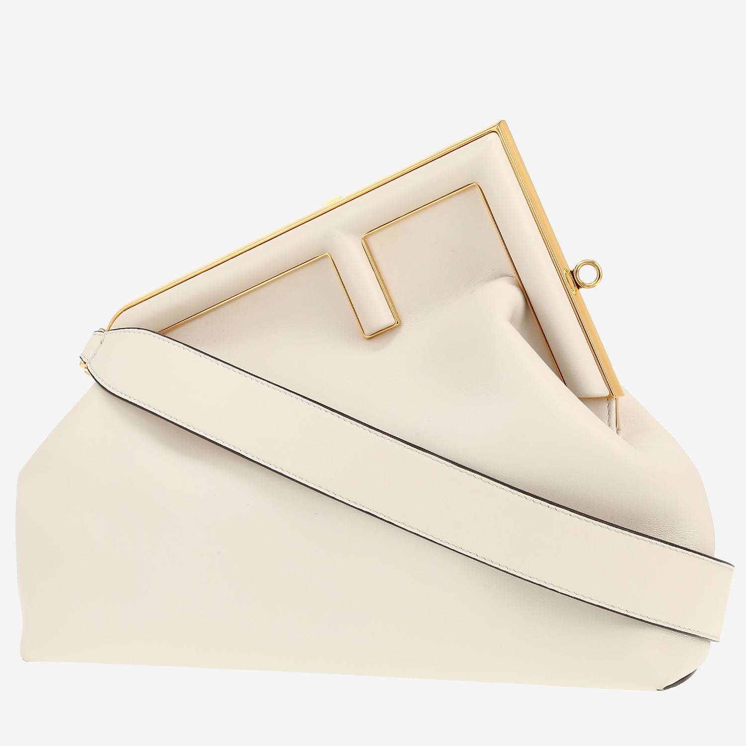 Sac à main Fendi  First en cuir beige