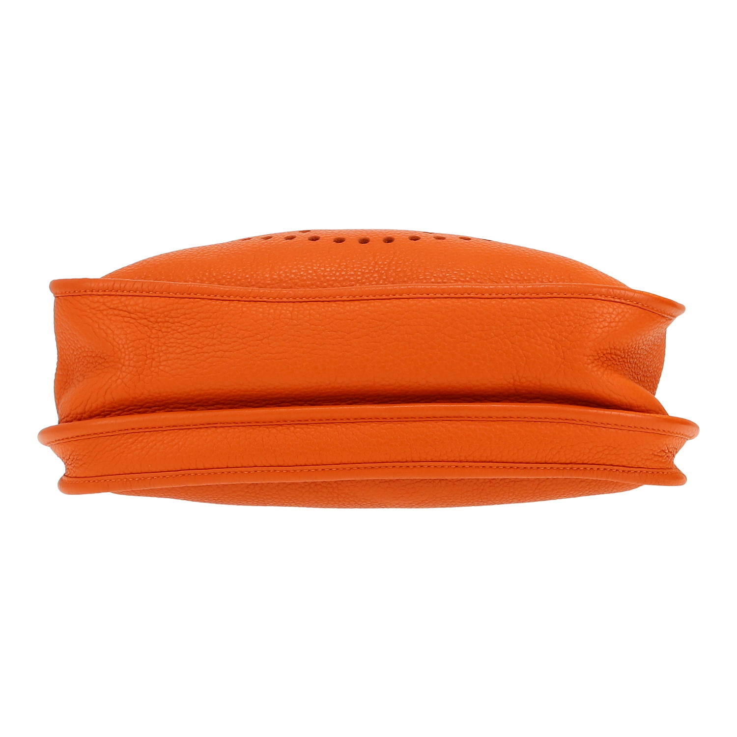 Bolso bandolera Hermès  Evelyne en cuero togo naranja - Detail D1