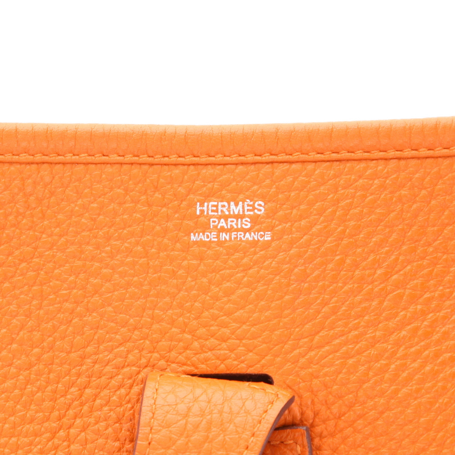 Borsa a tracolla Hermès  Evelyne in pelle togo arancione - Detail D2