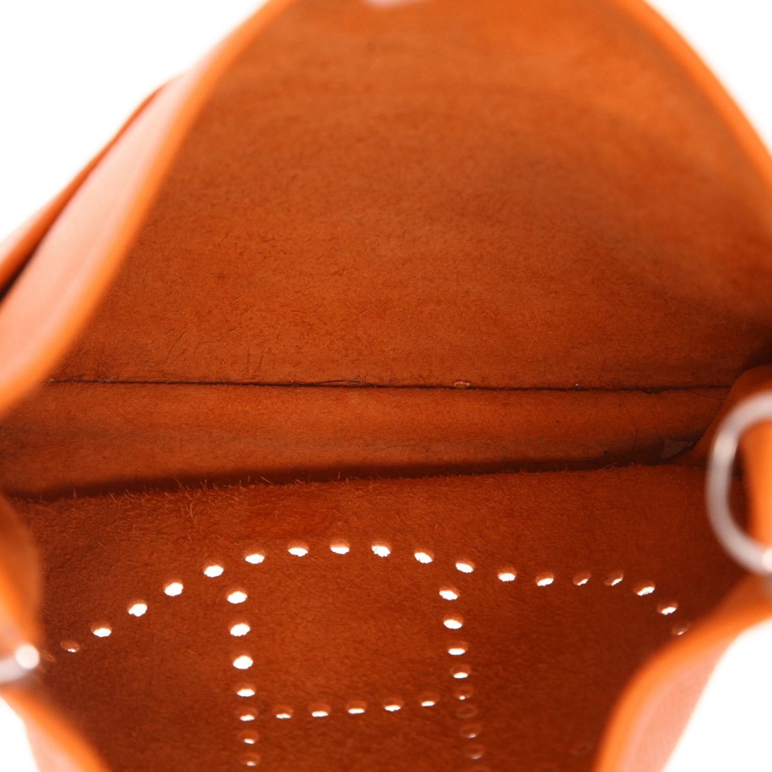 Borsa a tracolla Hermès  Evelyne in pelle togo arancione - Detail D3