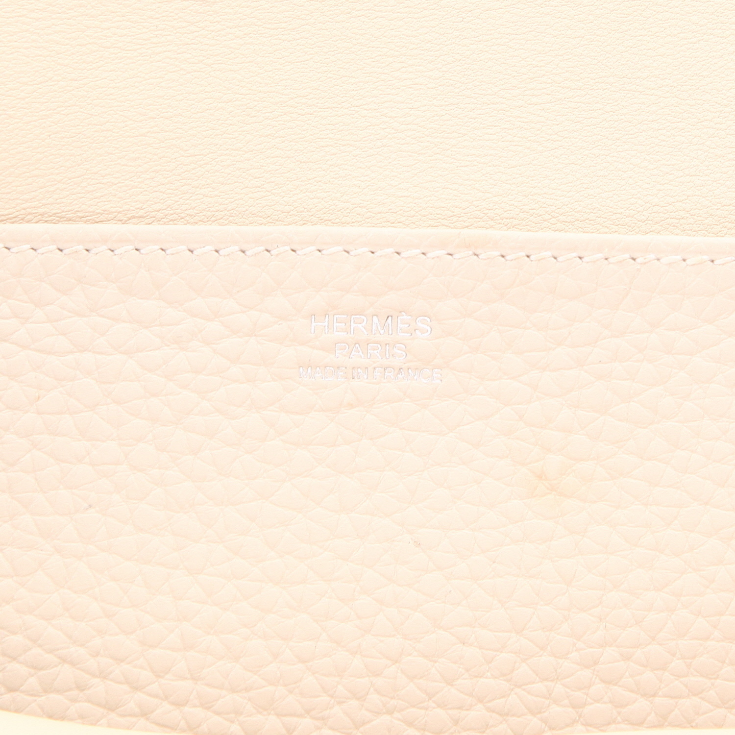 Hermès  Halzan handbag  in Craie togo leather - Detail D2