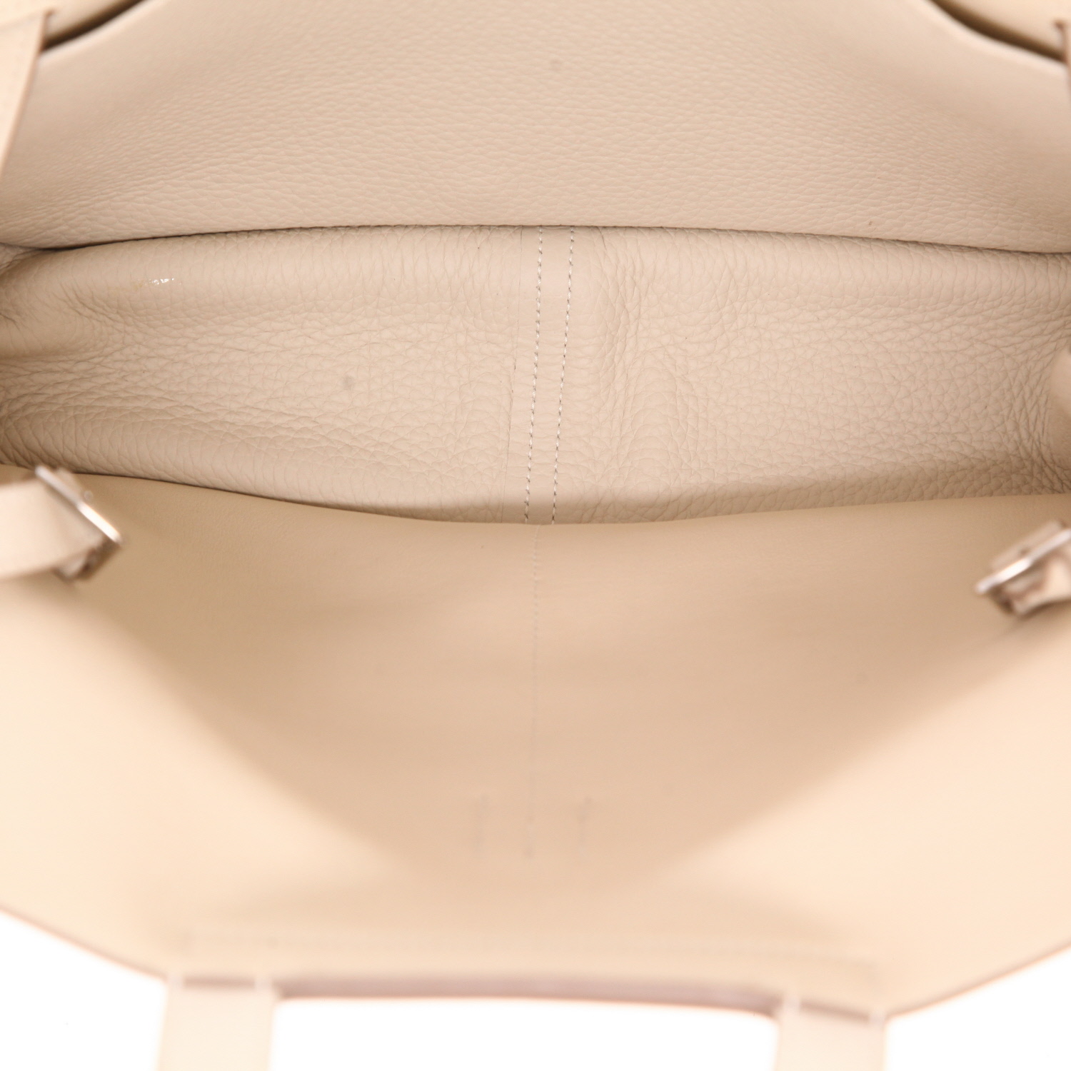 Sac à main Hermès  Halzan en cuir togo Craie - Detail D3