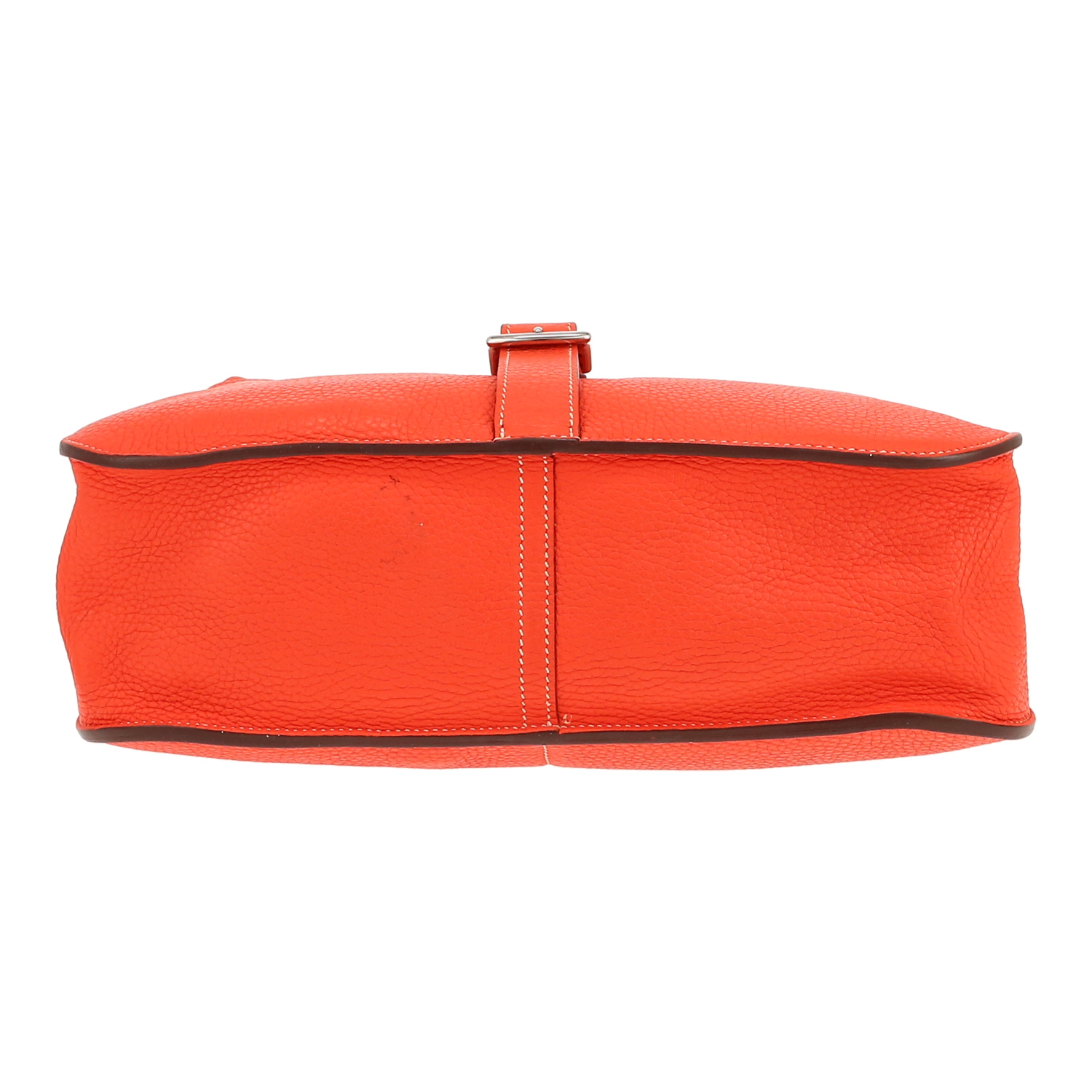 Borsa a tracolla Hermès  Halzan in pelle togo arancione - Detail D1