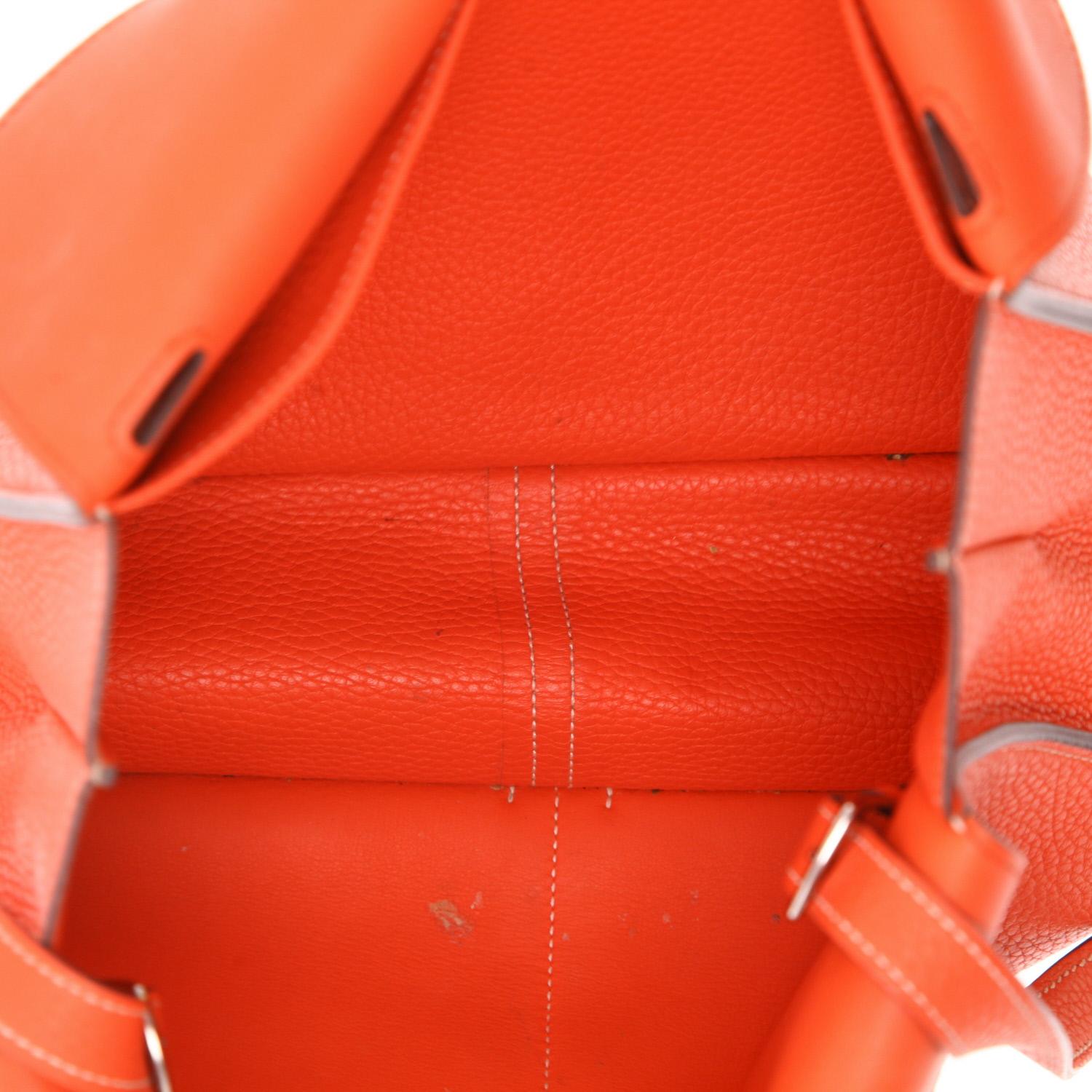 Borsa a tracolla Hermès  Halzan in pelle togo arancione - Detail D3