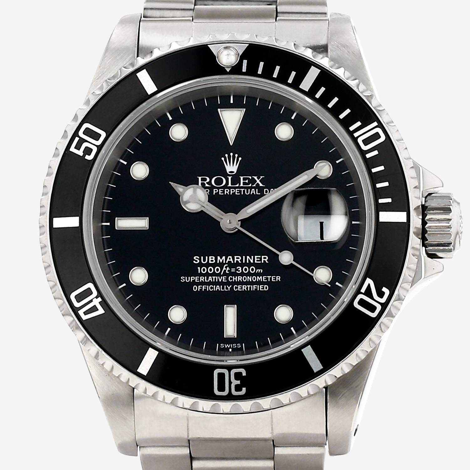 Rolex Submariner Date  in stainless steel Ref: Rolex - 16610  Circa 1998