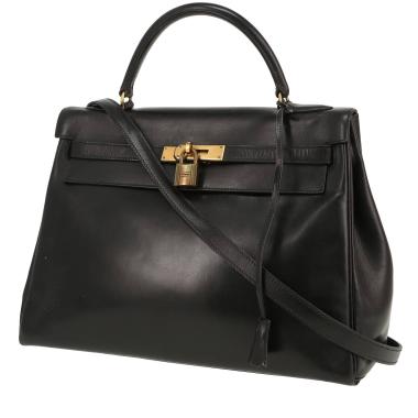 Sac à main Hermès  Kelly 32 cm en cuir box noir