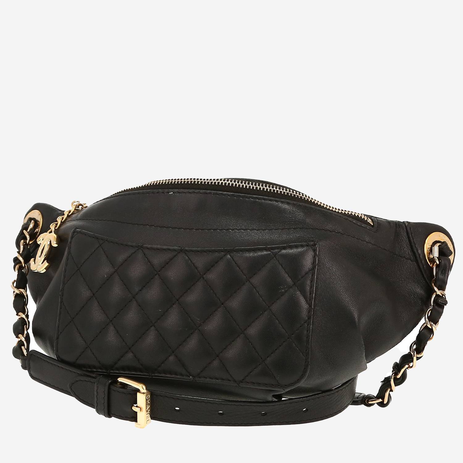 Pochette-cintura Chanel   in pelle trapuntata nera