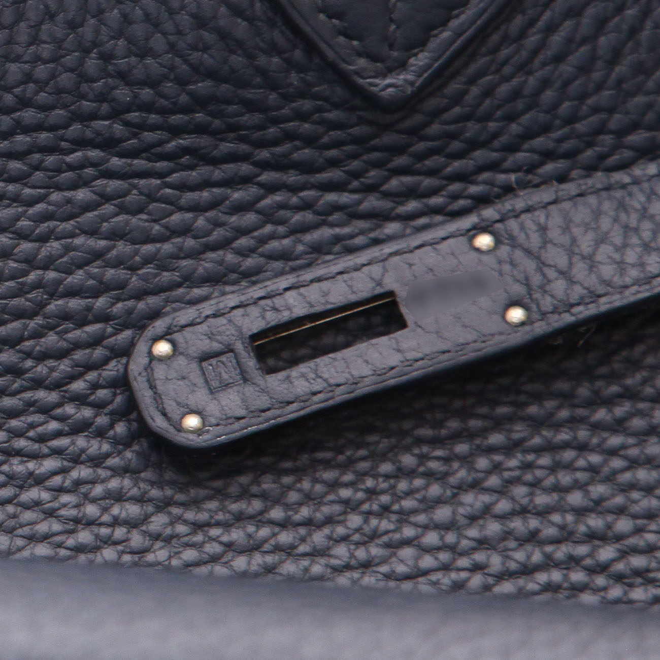 Bolso de mano Hermès  Birkin 40 cm en cuero togo azul - Detail D4