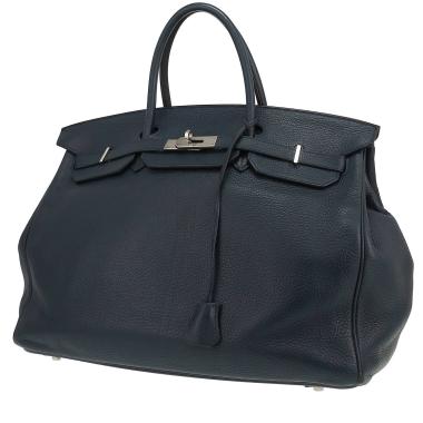 Sac à main Hermès  Birkin 40 cm en cuir togo bleu